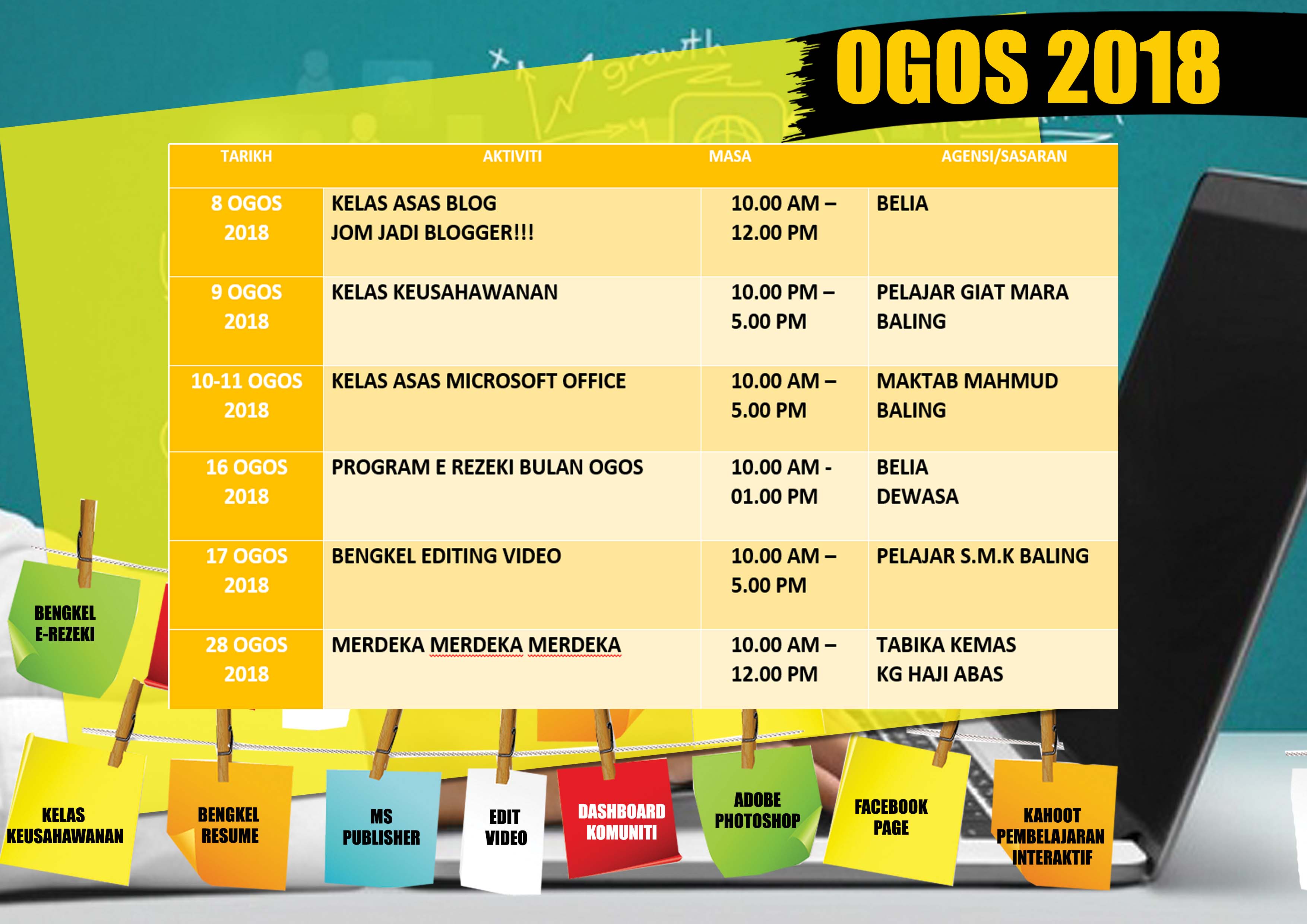 JADUAL AKTIVITI OGOS